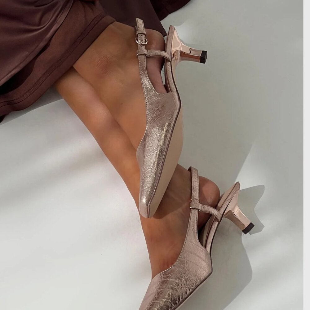 Princess Polly Emmaly Heels Rose Gold